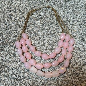 Statement pink Beaded Necklace